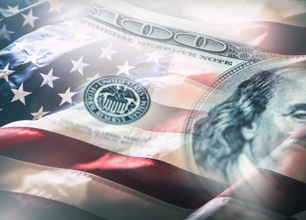 american flag with money for a better financial future