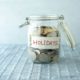 structured settlement money in a jar for the holidays