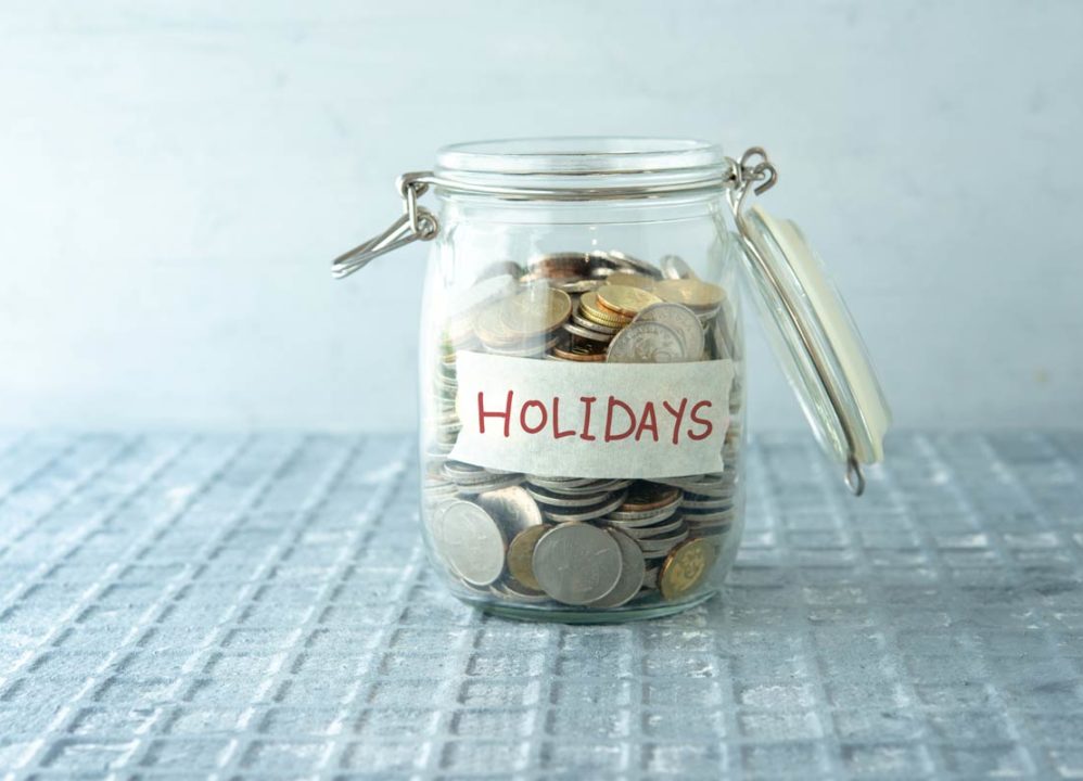 structured settlement money in a jar for the holidays