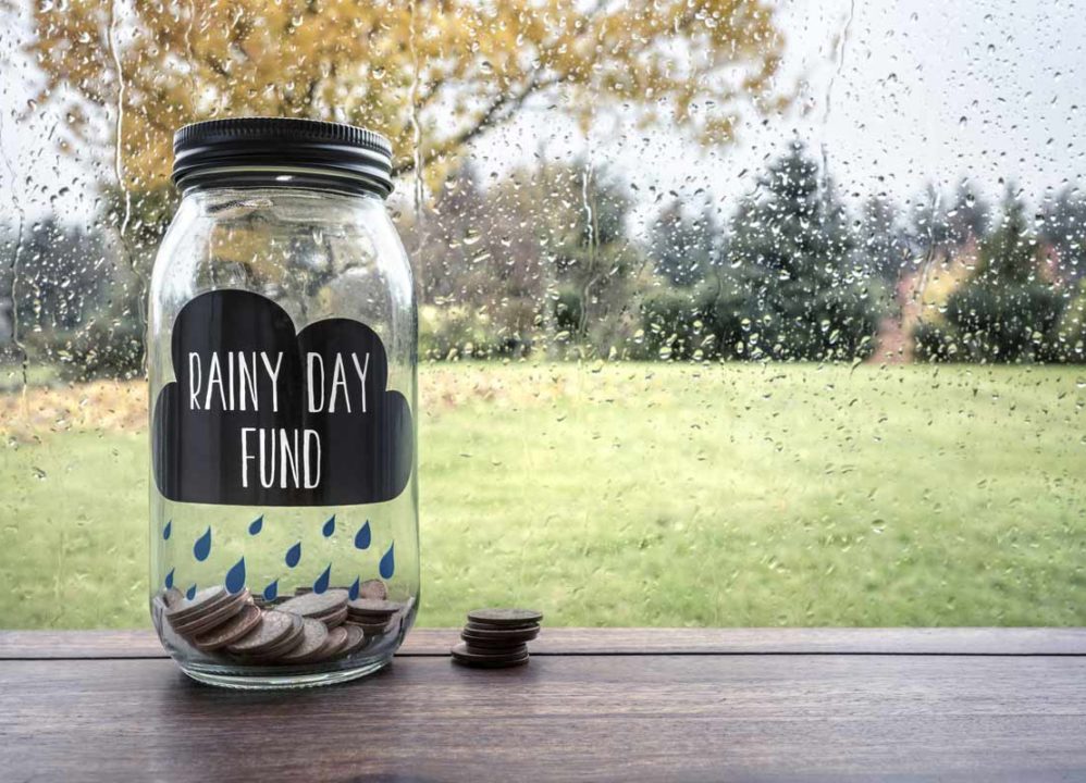 saving money with a rainy day fund