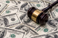 gavel with cash settlement